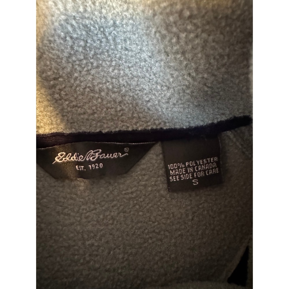 Eddie Bauer Polartec Fleece Vest Sage Green Full Zip Mock Neck Womens Small - Picture 9 of 11